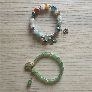 Vibrant Beaded Bracelets with Charms